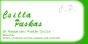 csilla puskas business card
