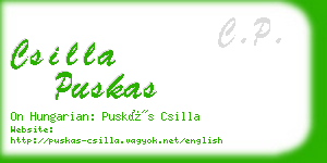 csilla puskas business card